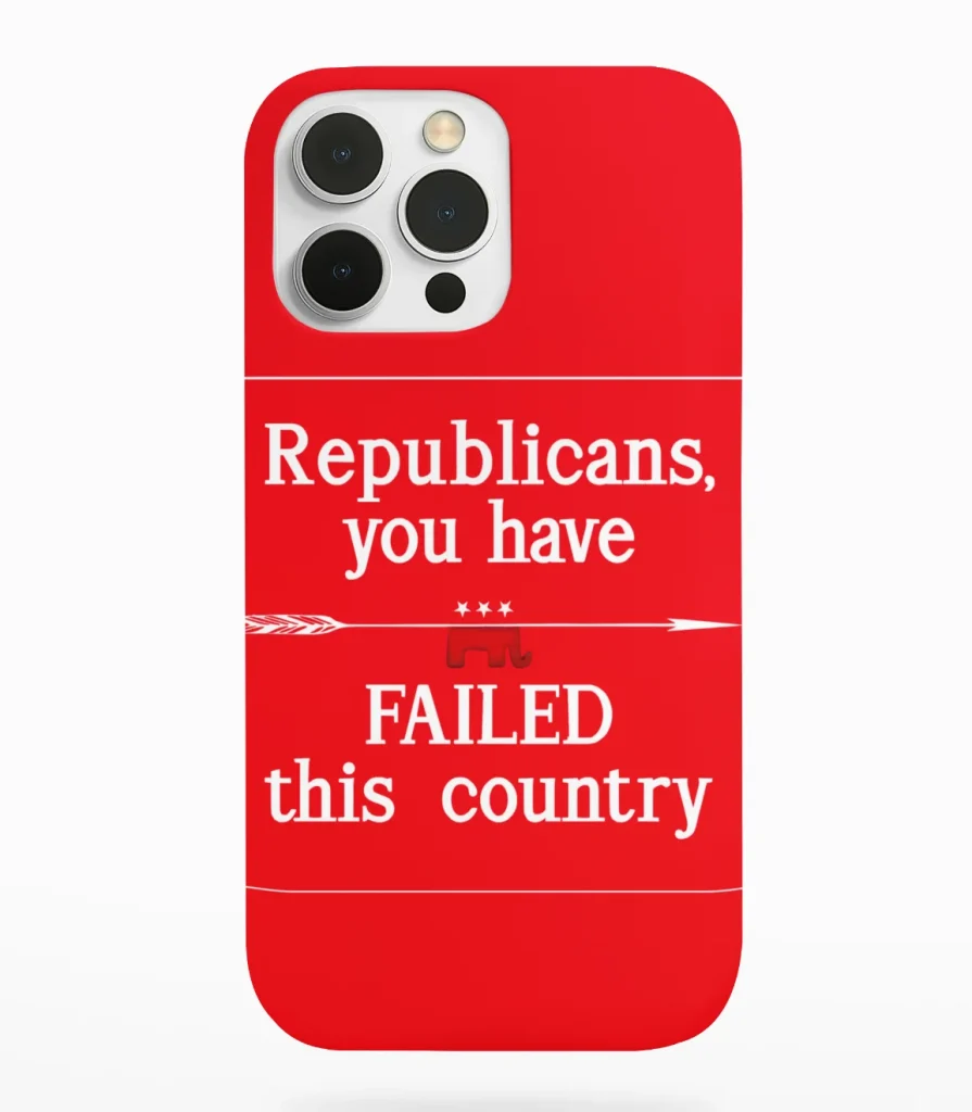 phone case featuring anti-trump design maga store