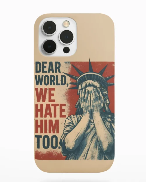 phone case featuring anti-trump design maga store
