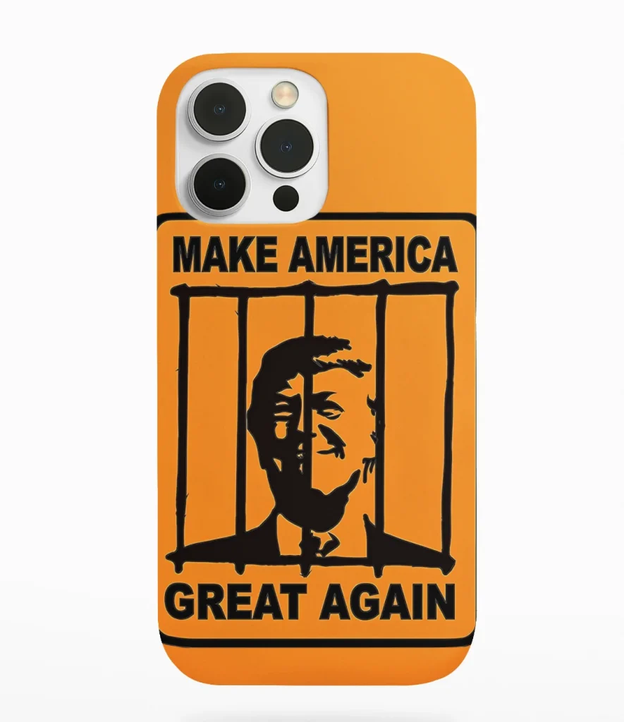 phone case featuring anti-trump design maga store