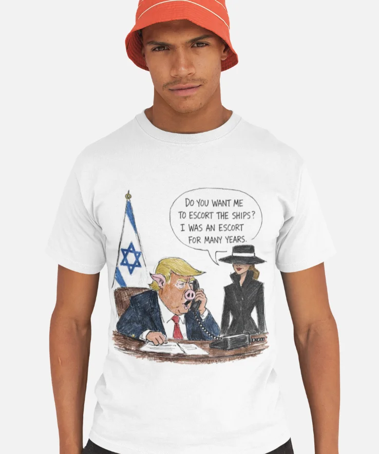 model wearing impreach trump unisex t-shirt