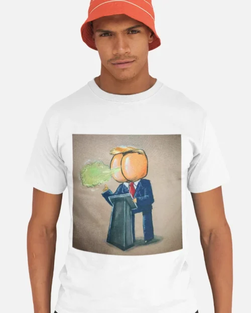 model wearing impreach trump unisex t-shirt