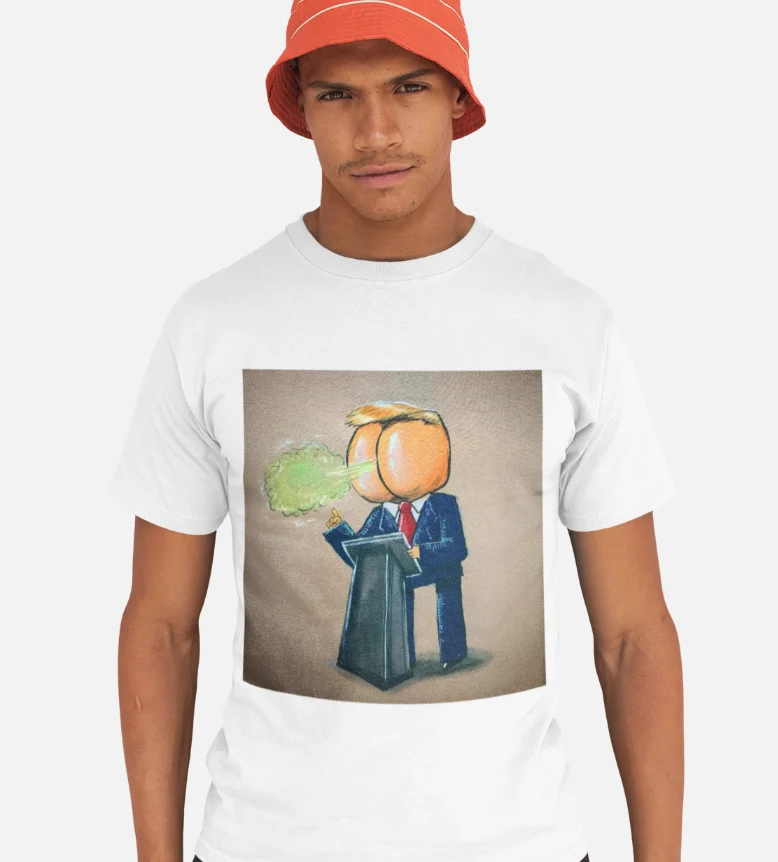 model wearing impreach trump unisex t-shirt