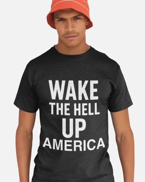 model wearing impreach trump unisex t-shirt