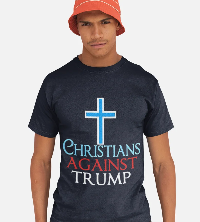 model wearing impreach trump unisex t-shirt