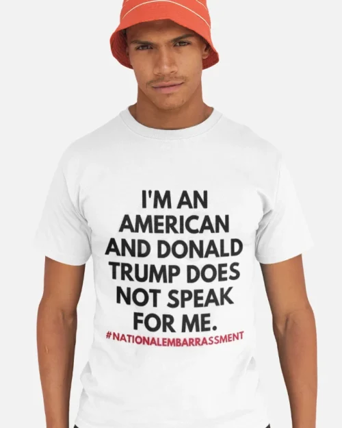 model wearing impreach trump unisex t-shirt