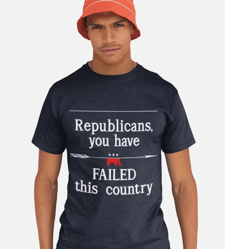 model wearing impreach trump unisex t-shirt