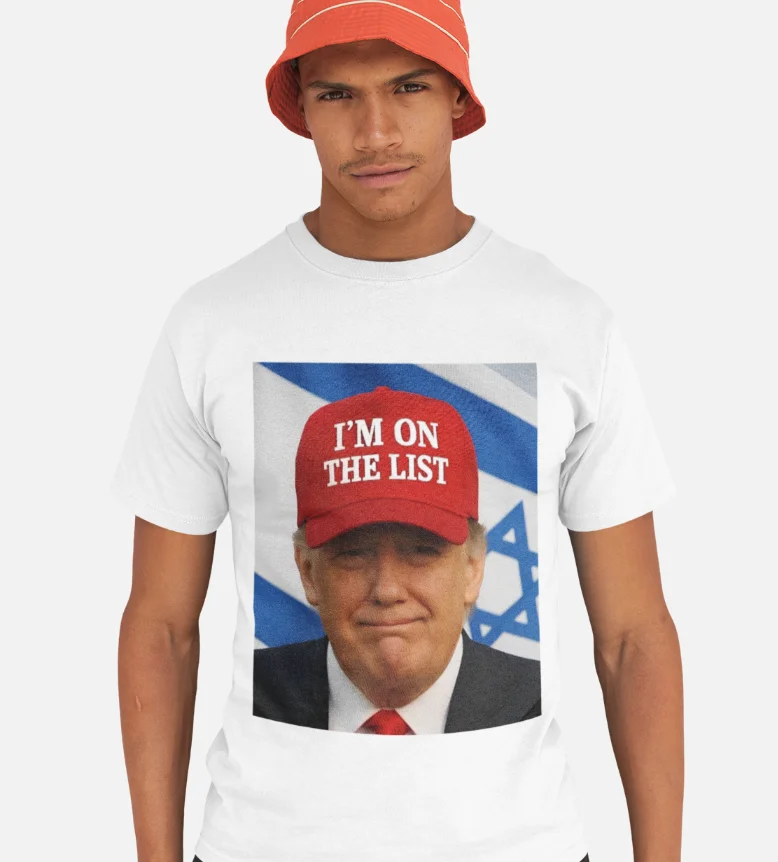 model wearing impreach trump unisex t-shirt