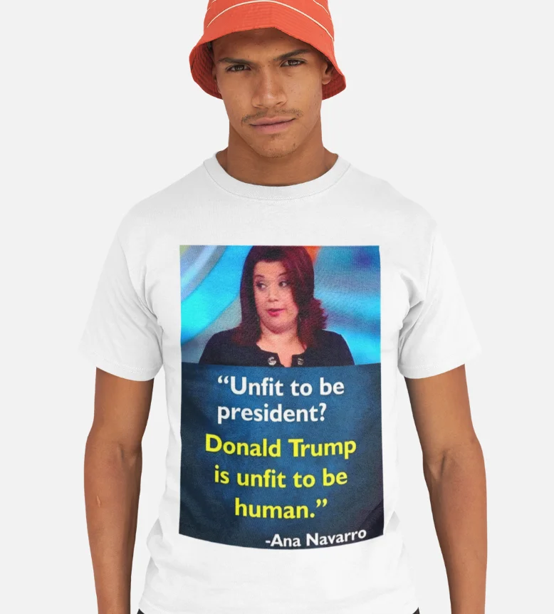 model wearing impreach trump unisex t-shirt